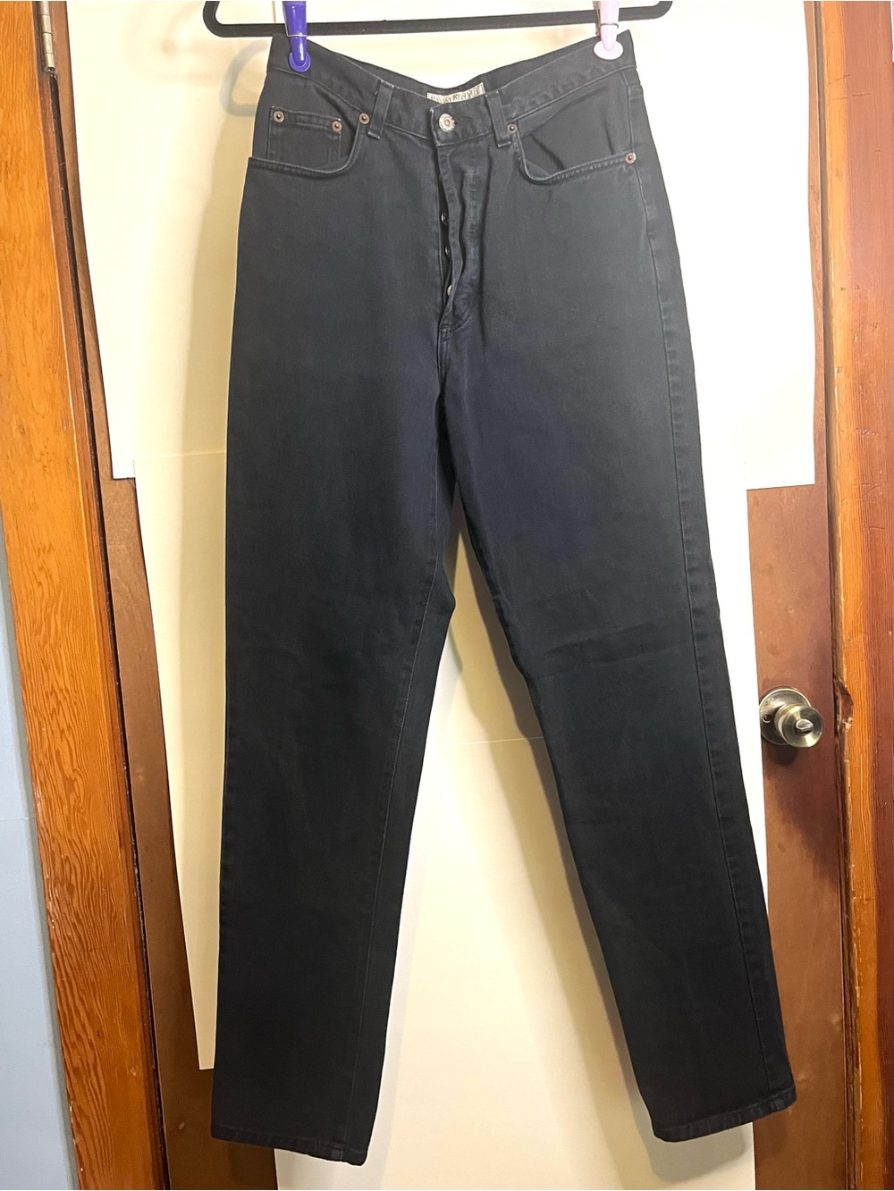Banana Republic (VTG 10) Waist 28 Black Denim High Waist Mom Jeans